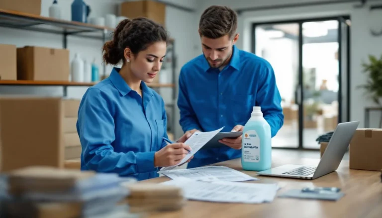 Audit de détergents professionnels — vérification étiquetage microplastiques